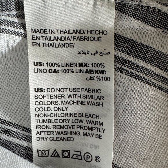 Chico's 100% linen women's no iron button front sleeveless tunic size Chico's 1 - Picture 8 of 8